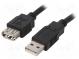 Kabel  USB 2.0  USB A-Buchse, USB A-Stecker  3m  schwarz  Ader  Cu
