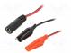 Anschluss  Adapter  Aus  isolierte Krokodilklemme  Eing,  5,5/2,1