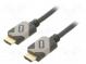 Cable  HDCP 2.2,HDMI 2.1  HDMI plug,both sides  PVC  3m  black