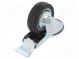 Transportrad  Ø  80mm  W  25mm  H  105mm  50kg  Gummi  Mat  Stahlblech