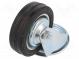 Transportrad  Ø  80mm  W  25mm  H  105mm  Drehrad  50kg  Gummi  CSG