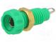 Buchse  4mm Bananen  10A  60VDC  23mm  grün  vernickelt