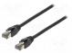 Patch cord  S/FTP  Cat 8.1  Line  Cu  LSZH  schwarz  10m  26AWG