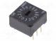 Kodierschalter  HEX/BCD  Pos  16  THT  RKontakt max  100mΩ  1Ncm