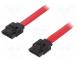 Kabel  SATA  SATA Stecker vom Typ L x2  900mm  rot
