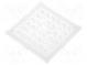 Linse für LED  quadratisch  Mat  PMMA Plexiglas  transparent