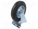 Transportrad  Ø  200mm  W  27mm  H  237mm  steif,mit Montageplatte