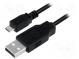 Kabel  USB A-Stecker, Micro-USB-B-Stecker  vernickelt  1m  30AWG