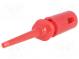 Messgreifer  Haken  0,3A  60VDC  rot  Ber.Halt  max.1,1mm