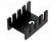 Radiator  gepresst  U  TO202,TO220  schwarz  L 19,05mm  W 13,21mm