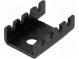 Radiator  gepresst  U  TO202,TO220  schwarz  L 19,05mm  W 13,21mm