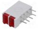 LED  im Gehäuse  rot  1,8mm  Anz.Dioden 4  10mA  Linse  diffus, rot