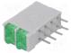 LED  im Gehäuse  grün  1,8mm  Anz.Dioden 4  10mA  38°  2,1V  13mcd