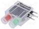LED  im Gehäuse  rot/grün  3,9mm  Anz.Dioden 2  20mA  40°  2÷2,2V