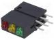 LED  im Gehäuse  rot/gelb/grün  1,8mm  Anz.Dioden 3  20mA  38°