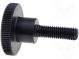 Rändelschraube  Ø  36mm  Außengew  M10  40mm  H  23mm  Stahl