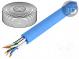 Leitungen  U/FTP  6a  Draht  Cu  4x2x23AWG  LSZH  blau  7,2mm