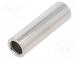 Distanzmuffe  40mm  linsenförmig  Messing  Nickel  ØInn  8,2mm