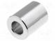 Distanzmuffe  14mm  linsenförmig  Messing  Nickel  ØInn  4,3mm