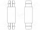 PCB Abstand  Polyamid 66  L  34,9mm  natürlich  UL94V-2