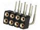 Socket  pin strips  female  PIN  8  turned contacts  angled 90°
