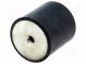 Vibrationsdämpfer  M8  Ø  40mm  Gummi  L  40mm  H  8mm  1397N  140N/mm
