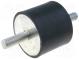Vibrationsdämpfer  M10  Ø  50mm  Gummi  L  40mm  L. Gewinde  28mm