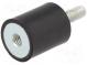 Vibrationsdämpfer  M12  Ø  75mm  Gummi  L  25mm  L. Gewinde  37mm
