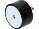 Vibrationsdämpfer  M12  Ø  75mm  Gummi  L  40mm  L. Gewinde  37mm