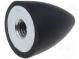 Vibrationsdämpfer  M6  Ø  20mm  Gummi  L  24mm  H  6mm  113N