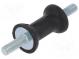 Vibrationsdämpfer  M6  Ø  20mm  Gummi  L  30mm  L. Gewinde  18mm
