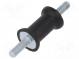 Vibrationsdämpfer  M6  Ø  20mm  Gummi  L  30mm  L. Gewinde  18mm