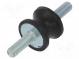 Vibrationsdämpfer  M6  Ø  20mm  Gummi  L  15mm  L. Gewinde  18mm