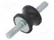 Vibrationsdämpfer  M6  Ø  20mm  Gummi  L  15mm  L. Gewinde  18mm