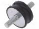 Vibrationsdämpfer  M8  Ø  35mm  Gummi  L  15mm  L. Gewinde  20mm