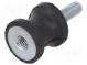 Vibrationsdämpfer  M6  Ø  20mm  Gummi  L  20mm  L. Gewinde  18mm