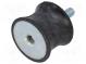 Vibrationsdämpfer  M8  Ø  40mm  Gummi  L  30mm  L. Gewinde  23mm