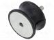 Vibrationsdämpfer  M12  Ø  75mm  Gummi  L  40mm  L. Gewinde  37mm