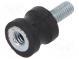 Vibrationsdämpfer  M4  Ø  10mm  Gummi  L  10mm  L. Gewinde  10mm