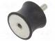 Vibrationsdämpfer  M8  Ø  40mm  Gummi  L  30mm  L. Gewinde  23mm