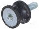 Vibrationsdämpfer  M6  Ø  20mm  Gummi  L  15mm  L. Gewinde  18mm