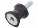 Vibrationsdämpfer  M6  Ø  20mm  Gummi  L  19mm  L. Gewinde  18mm