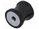 Vibrationsdämpfer  M4  Ø  15mm  Gummi  L  15mm  H  4mm  166N  44N/mm