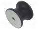Vibrationsdämpfer  M12  Ø  70mm  Gummi  L  53mm  H  12mm  2597N