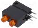 LED  im Gehäuse  orange  3mm  Anz.Dioden 2  20mA  60°  2,05V  25mcd