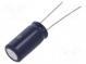 Kondensator  elektrolytisch  low ESR  THT  220uF  63VDC  Ø10x20mm