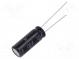 Kondensator  elektrolytisch  low ESR  THT  220uF  50VDC  Ø8x20mm