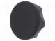 Rändelschraube  Ø  45mm  Innengew  M6  12mm  H  26mm  Deckel  schwarz
