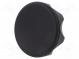 Rändelschraube  Ø  56mm  Innengew  M8  13mm  H  29mm  Deckel  schwarz