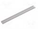 Blende  für Profile  Nutbreite  8mm  L  2m  PP  Aluminium